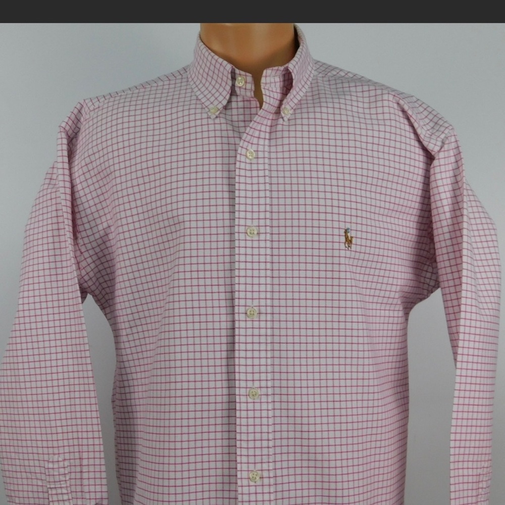 Ralph Lauren Blake Red and White Casual Button Down Shirt